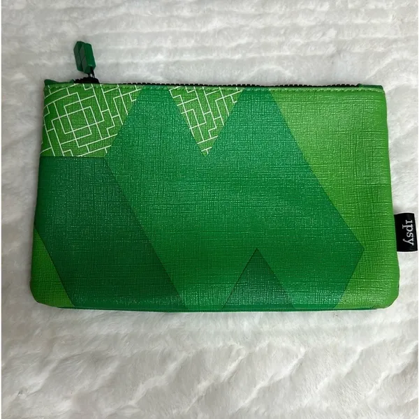 Ipsy Tetris MakeUp Cosmetic Pouch Bag‎ Green - Image 13