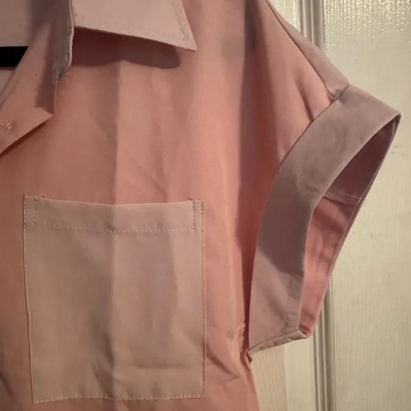 Pink Short Sleeve Button - Image 2