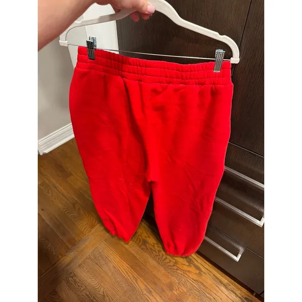Comfrt red sweatpants women's large - Image 4