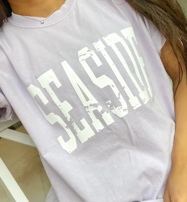 Seaside Tshirt Purple Size L - Image 3