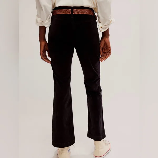 Free‎ people High Time Velvet Kick Flare Pants size 6 NWT - Image 2