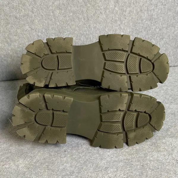 Steve Madden Thora-P Combat Boots Women's Sz 6.5M Olive Green Pouch Lug Sole EUC - Image 10