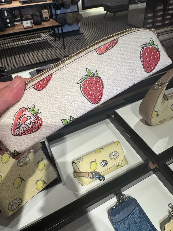 Coach Pencil Case With Strawberry Print - Image 4