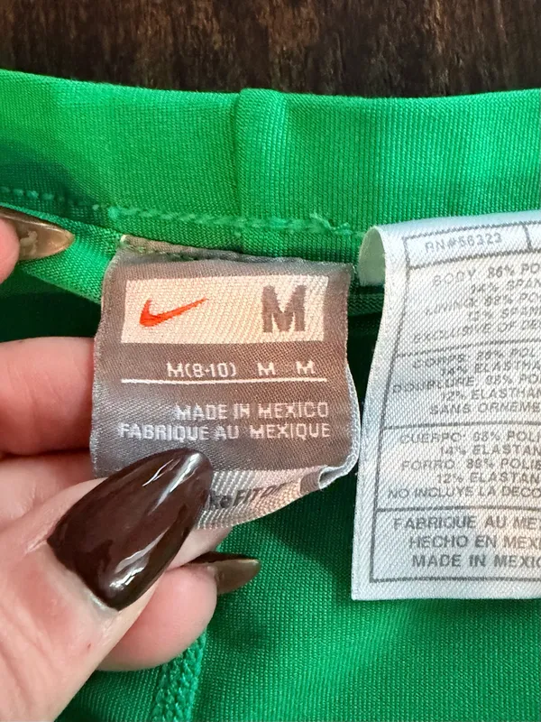 Nike Green Double Layer Shorts - Image 5