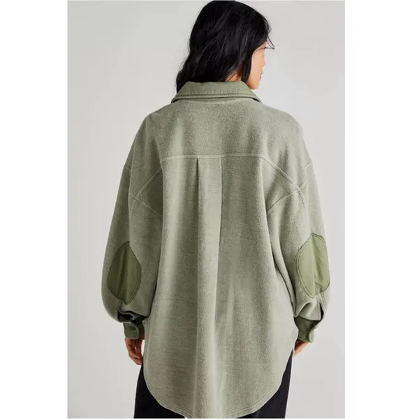 Free People Oversized Ruby Jacket in Jaded Shacket Grunge 90s Distressed Small - Image 4