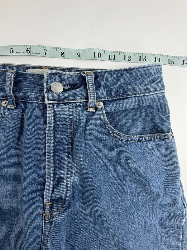 Everlane Curvy 90s Cheeky Straight Leg Jeans Organic‎ Cotton Blue Denim Size 27 - Image 4