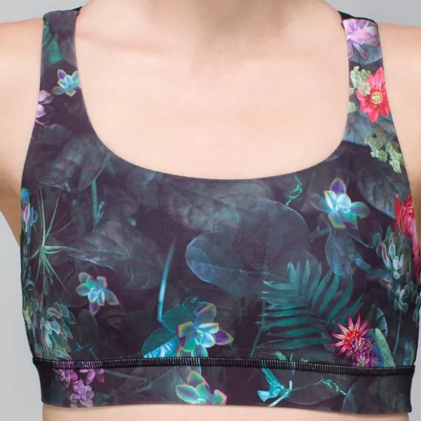 Lululemon Energy Bra Curious Jungle Multi Black size 10 - Image 3