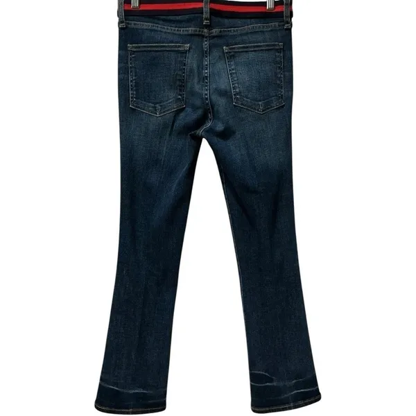 Veronica Beard Caroline 10" Cropped Baby‎ Boot High Rise Blue Tidal Wash Size 28 - Image 4