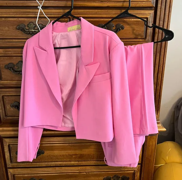 These Three Boutique Boutique Pink Pants Suit Two Piece Set - Image 5