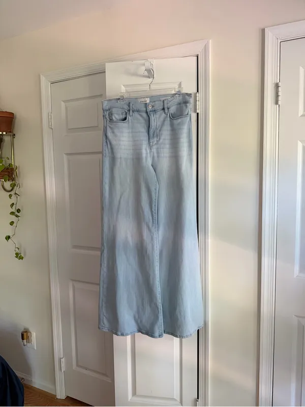 FRAME Le Palazzo High Rise Wide Leg Jeans Light Wash Size 31 NWT $288 - Image 8