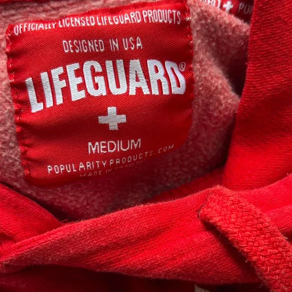 Classic Red Lifeguard Sweatshirt Florida USA Unisex size Medium - Image 8