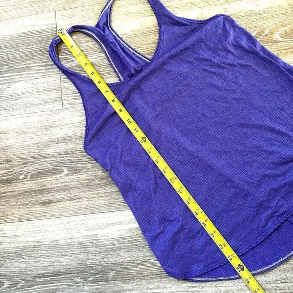 LULULEMON Tank Top Purple Lightweight Racerback Striped - Image 6