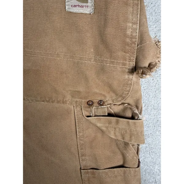 Carhartt Bib Overalls Double Knee Nail apron 2XL 46x30** Made USA Vtg Work Farm - Image 10