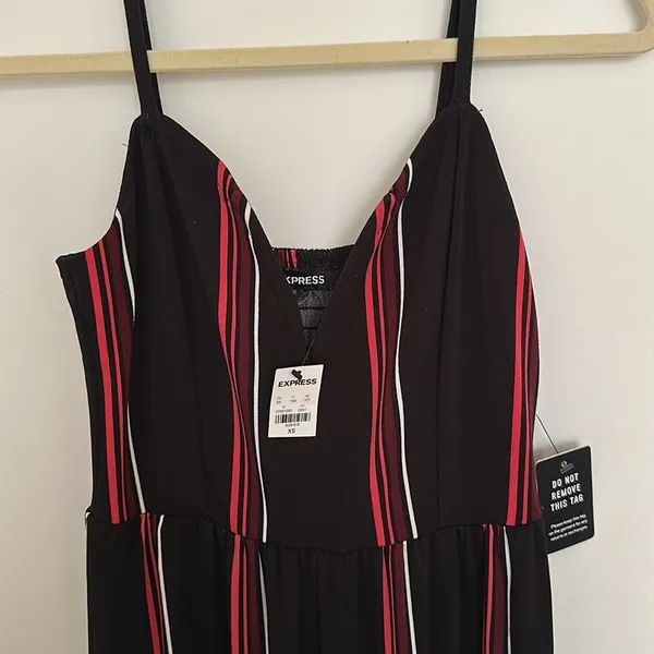 NWT Striped Black Jumpsuit - Image 3