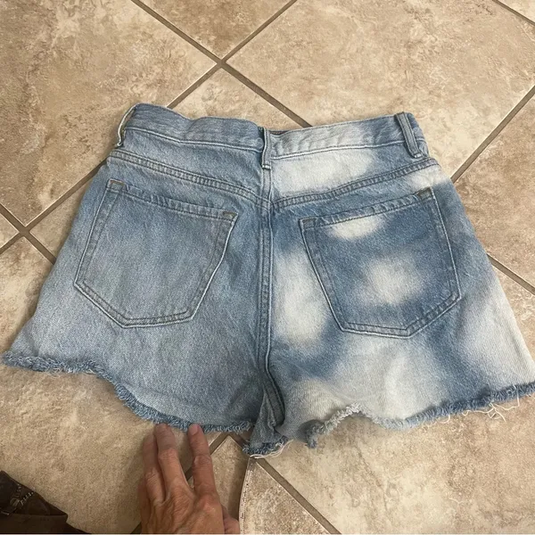 Pacsun Women’s Blue Ultra High Rise Vintage Button Fly Denim Cut-Off‎ Shorts 26 - Image 7