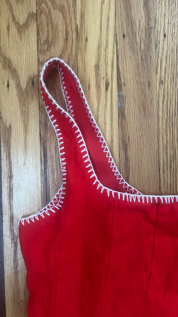 caroline constas dress Red Size 4 - Image 5