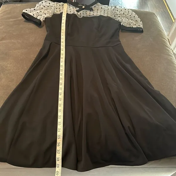 Women’s Black with Polka Dot Dress 1950’s Retro Style Size L NEW - Image 10