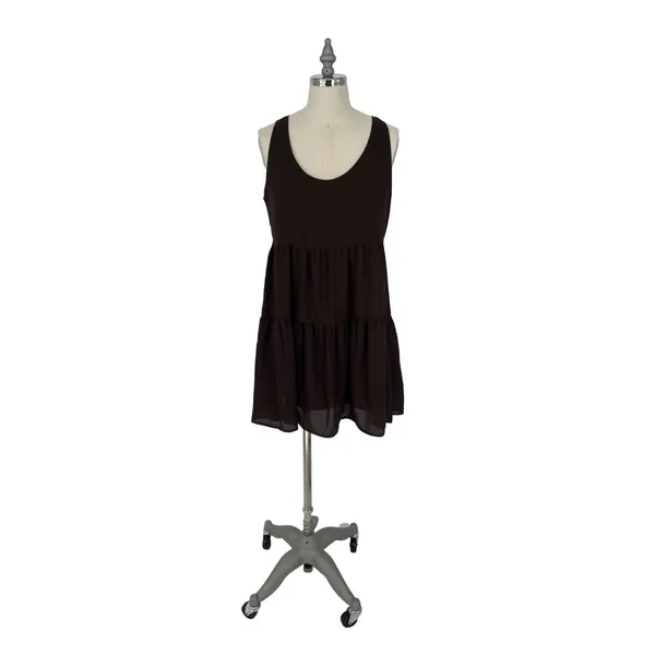 Tree Eighty Two Tiered Babydoll‎ Dress Boho Womens Black XS $88 - Image 2