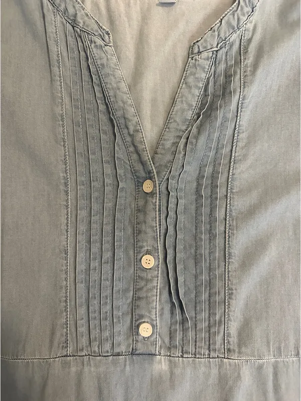 Short Sleeve Denim Dress - Image 2