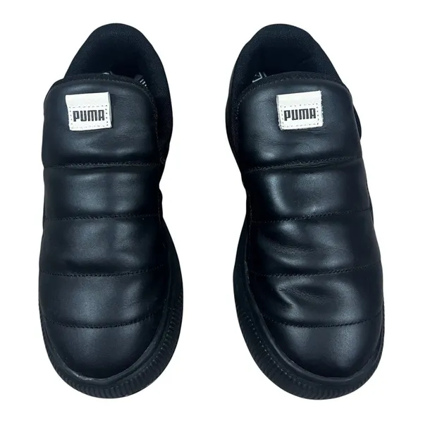 Puma Mayu Puffy Quilted Platform Slip On Sneakers Black Streetwear Size 8 - Image 2