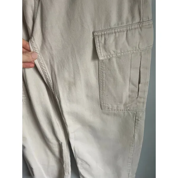 Cotton On Cream Cargo Pants - US Size 2 (XS) Pockets Minimalist Neutral Gorpcore - Image 4