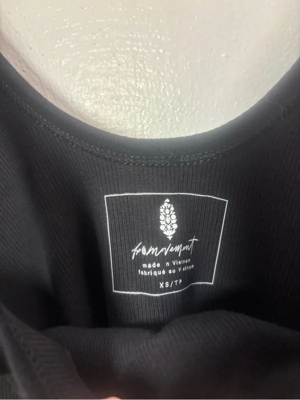 Free People Movement Black Ribbed One Step Tank Top Size XS - Image 3