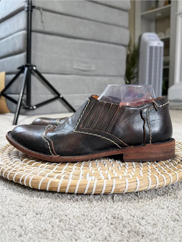 Bed|Stu Women’s Cobbler Series Slip On Shoes Leather in Dark Brown 8 - Image 4