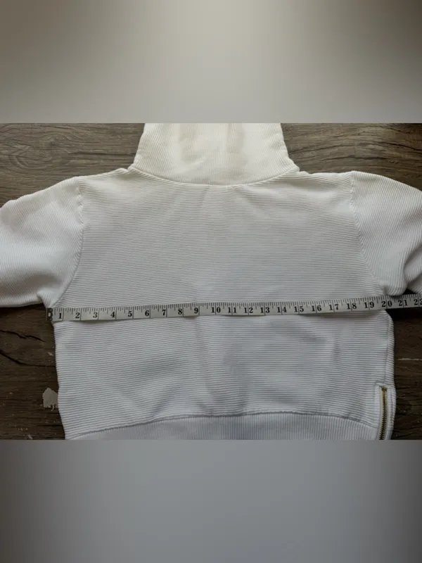 Varley “Simon” Ribbed Cotton White Sweater‎ size medium - Image 6