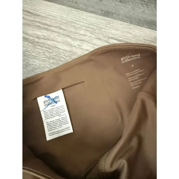 Girlfriend Collective Moon Compressive High Rise Leggings Small Brown Athletic - Image 4
