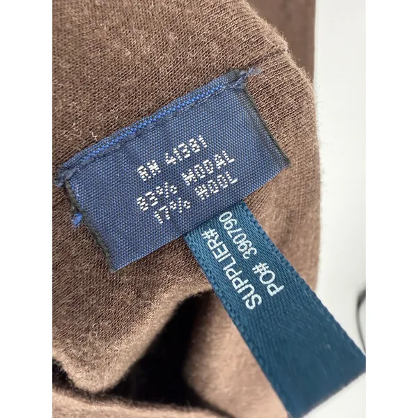 Ralph Lauren Maxi Dress Womens‎ XS Brown Modal Wool Cap Sleeve Minimalist - Image 5