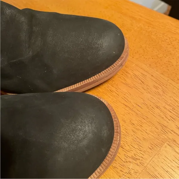 UGG Black Ankle Booties with Wooden Heel - Image 7