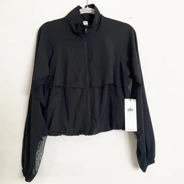 Alo Yoga Sport Star Full Zip Jacket Black S - Image 2