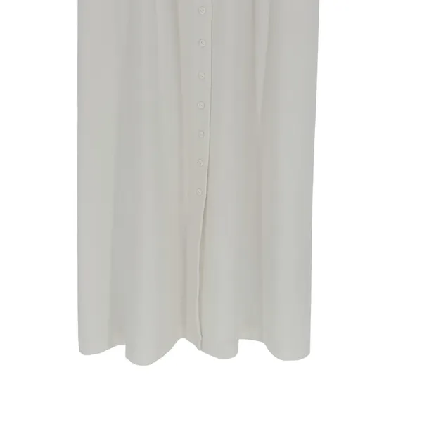 ba&sh Lady Dress Women XS Off-White‎ Sleeveless Button Front Midi Parisian Chic - Image 9