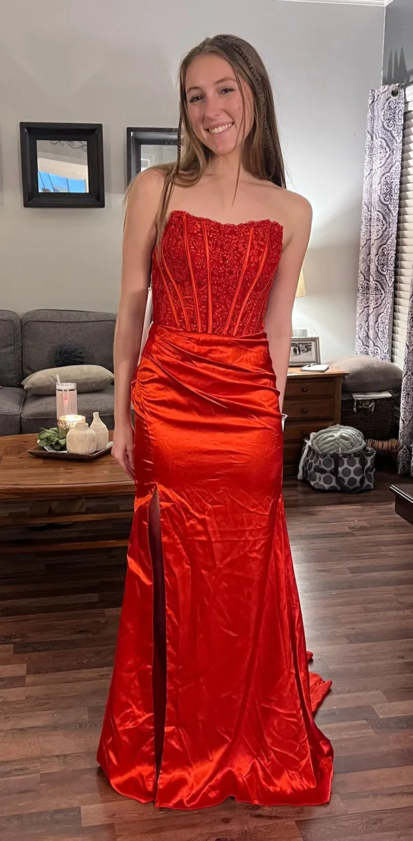 Red Prom Dress Size 0 - Image 2