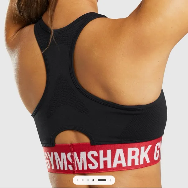 Gymshark Flex Sports Bra Black and Red Women’s Size Small - Image 13