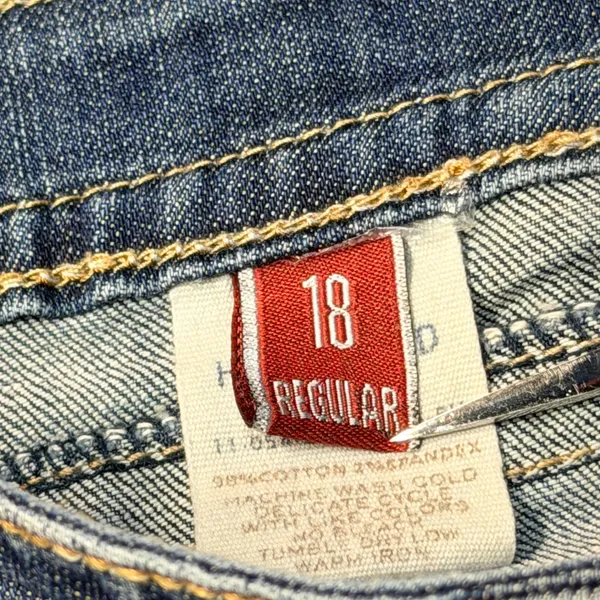 Stetson Bootcut Jeans Size 18‎ Regular Blue Denim Embroidered Pockets Western - Image 4