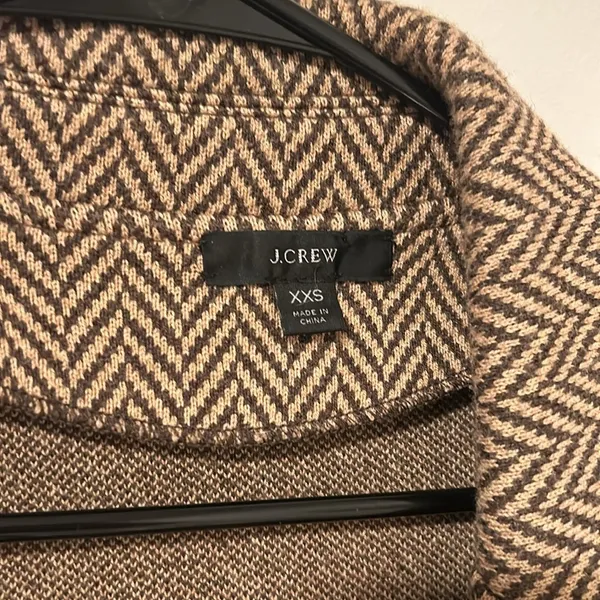 J Crew Sweater Cardigan Jacket Brown 30% Merino Wool Size XXS - Image 2