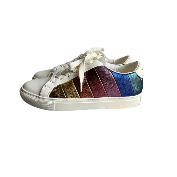 Kurt Geiger London Lane Rainbow Metallic Leather Sneakers EU 38 - Image 10