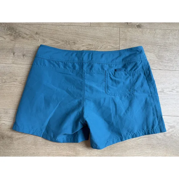 THE NORTH FACE size 12 women's REVERSIBLE Swim Board Shorts Blue/Green Plaid - Image 8