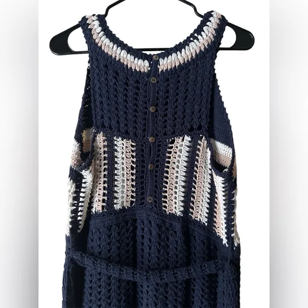 Cleobella Navy and Cream Midi Dress - Image 11