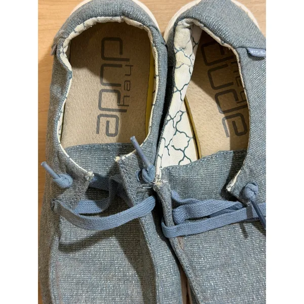 Hey Dude Wendy Sparkling Blue Stone 8 Women Shoes Loafers Slip On Casual Comfort - Image 5