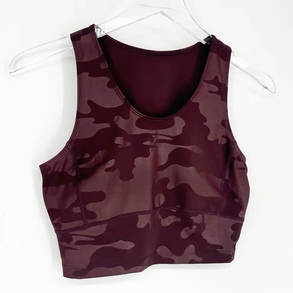 Sweaty Betty Kenna Camo Crop‎ Top Women's Size XS Athleisure - Image 4