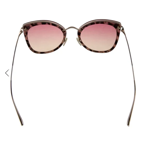 TOM FORD Charlotte Sunglasses Cat-Eye Brown Gold Tortoiseshell Gradient Lenses - Image 5