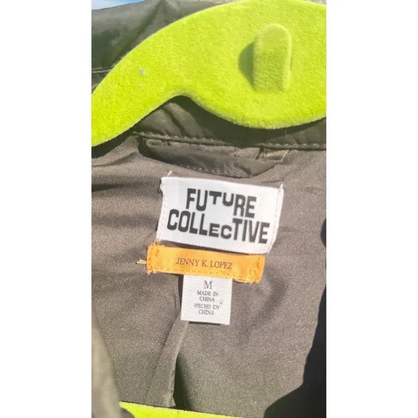 Future Collective Jenny K Lopez Nylon Bomber Utility Cargo Jacket Dark Grey M - Image 13