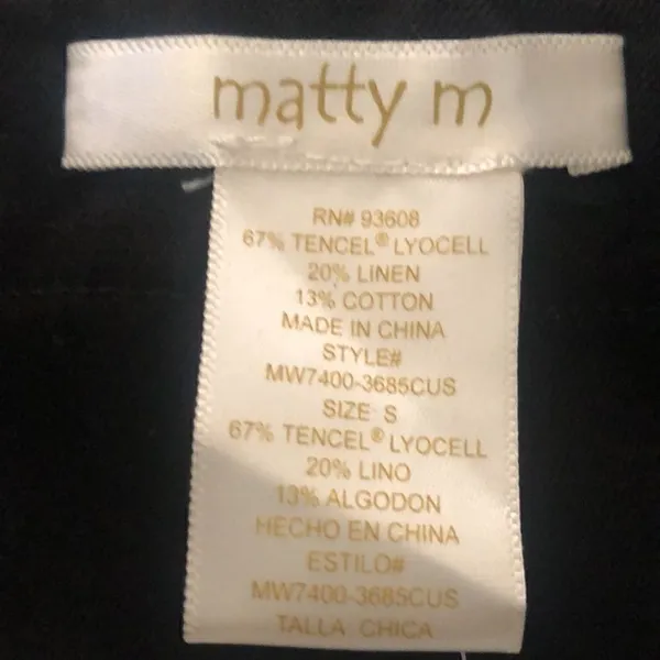 Marty m black tie up top oversized size small - Image 4