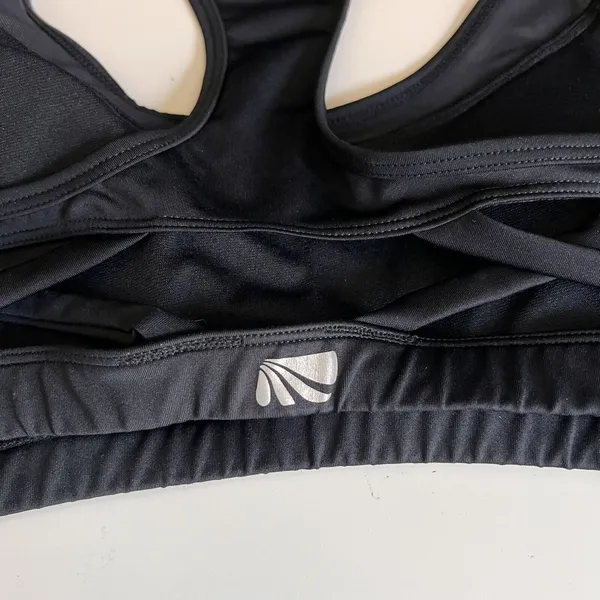 MARIKA TEK Padded Exercise Bra Black Cutout Mesh Racer Back Womens Size Medium - Image 7
