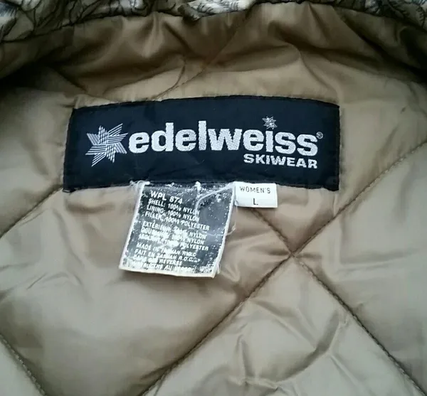 Edelweiss Vintage ski wear winter puffer jacket - Image 6