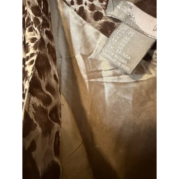Love 21 Women Brown Leopard Print Maxi Skirt XS High Waist Lined Animal‎ Print - Image 5