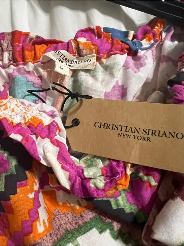 Boho Off-Shoulder Smocked in Pink & Orange - Image 8