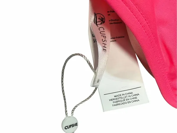 Cupshe NEW Women's Bright Pink High Waisted Bikini Size Medium #260238 - Image 6
